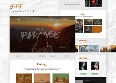 Tour And Travel Website Landing Page agency branding design holiday indonesia jtt tour website travel website ui uidesign ux uxdesign weekend