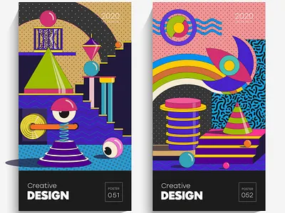 Bright abstract art illustration abstract banner brochure design bubble creative design curves illustration poster design psychedelic vector