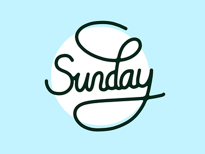 Sunday blue handlettering lettering procreate sky sun sunday