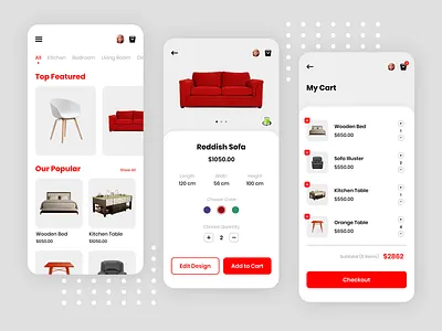 Furniture Ecommerce App 3d 3d furniture app cart design dribbble furniture furniture app furniture design furniture store ios iphone mobileapps product design sofa ui ui ux uidesign uiuxdesign