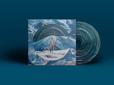 Orgônio / André Júlio Turquesa album album artwork album cover art album cover design artworked blue collage cover design digital collage male mountains music nude petrolium stars time