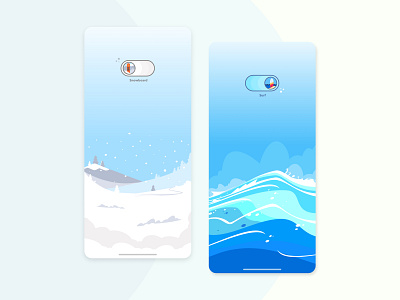 Daily UI #015 - On/Off Switch app dailu ui 015 dailyui gradient illustration iphone ui uidesign uidesigner ux design vector