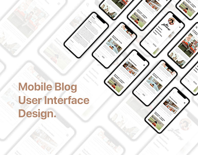 User Interface Design for Website Blog Mobile View adobe xd blog blog design design illustration landing page mobilewebdesign personal web ui webdesign