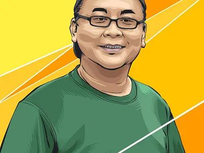 Razak vector portrait digitalart graphic hafiz ismail illustration illustrator portrait potret razak vector wajah