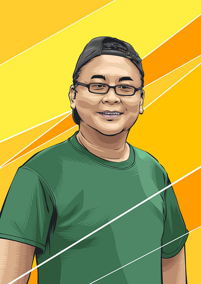 Razak vector portrait digitalart graphic hafiz ismail illustration illustrator portrait potret razak vector wajah