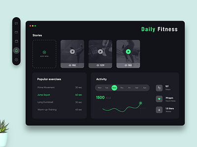 Fitness app dashboard - Dark mode analytics analytics chart analytics dashboard app design clean ui clean ui design dark app dark dashboard dark mode dark ui dark ui app dashboard interface fitness fitness app flat ui design gym interface design minimalistic ux web ui design