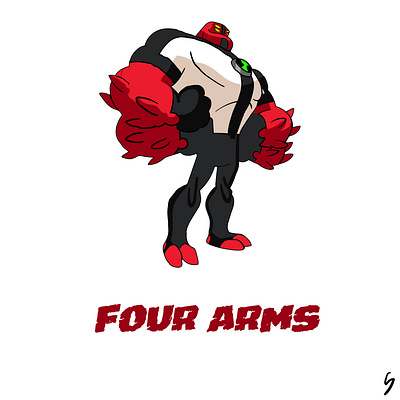 four arms cartoon illustration illustration art illustrator