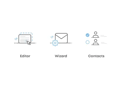 Newsletter icons contacts design editor figma icon illustration newsletter ui web wizard
