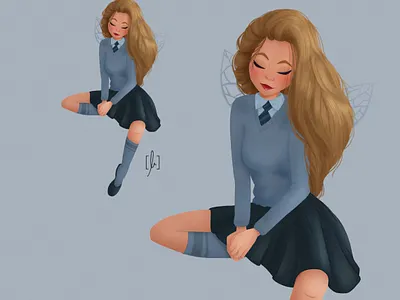 Ravenclaw Fairy cartoon character concept character design characterdesign characters conceptart fairy fanart girl drawing harry potter illustration ravenclaw visual development