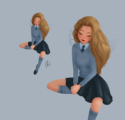 Ravenclaw Fairy cartoon character concept character design characterdesign characters conceptart fairy fanart girl drawing harry potter illustration ravenclaw visual development