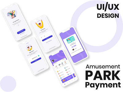 Amusement park amusementparkinhyderabad cash design illustration minimal mobile mobileapp payment ui uiux ux vector