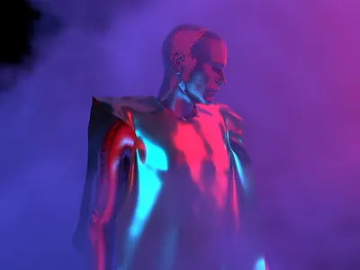 Punching the Dark - Render #86 100days 3d 3dmaxonarnold abstract aesthetic arnold arnoldrender art c4d cinema 4d clouds concept design everyday neon render