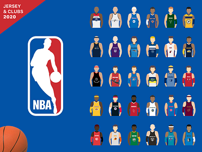 NBA branding illustration vector