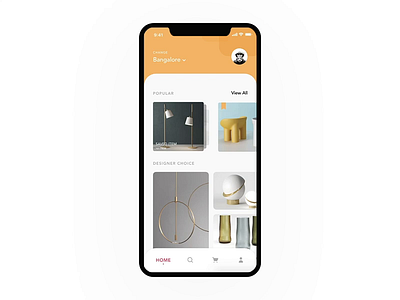 Ecommerce app UI interaction adobexd animated gif animation app auto animate easyin ecommerce ecommerce app ecommerce design furniture app gif interaction interaction design page ui ux