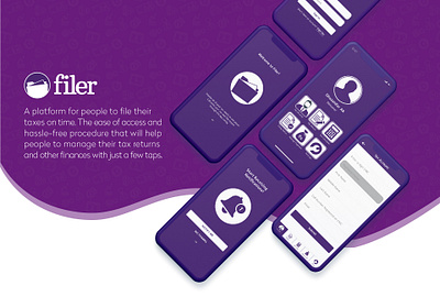 Tax Filer App app branding design flat logo minimal typography ui ux