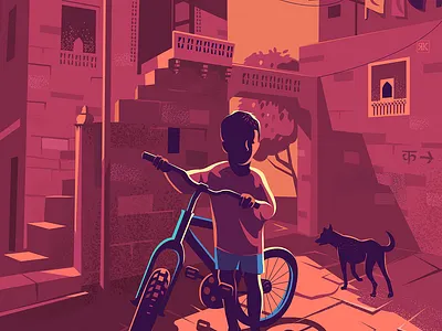 Learning to Balance architecture everyday illustration india jaisalmer fort lifestyle living fort rajasthan series stories travel