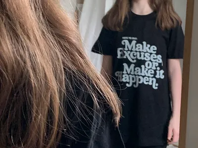 Note to Self mirrored selftalk silkscreen tshirtdesign