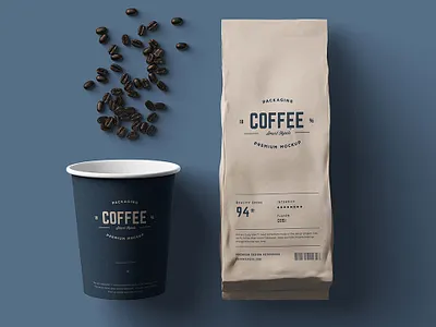 Coffee Package Mockup branding coffee cup freebies mockup