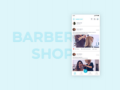 Barber-Shop application barbers barbershop homepage social connection socialmedia ui ux ui ux design uidesign web app