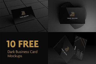 10 Dark Business Card Mockups Free PSD business card mockup businesscard freebies mockup