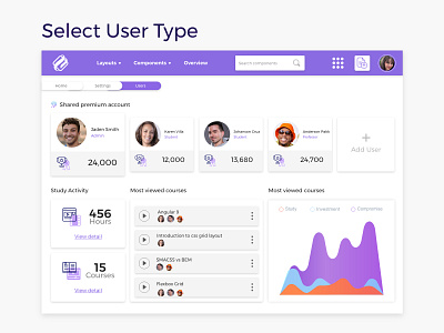 Select User Type / DailyUI challenge #64 adobe adobexd appdesign application design designer select user type typography ui design ux uxdesign