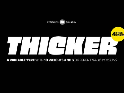 Thicker Font Sample font font design free font