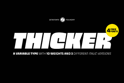 Thicker Font Sample font font design free font