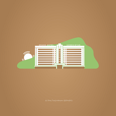 Grand Hotel Uzbekistan in Jizzakh design illustration