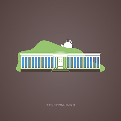 Jizzakh branch of the National University of Uzbekistan design illustration