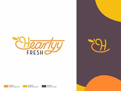 Heartyy Fresh brand design brand identity branding fresh fresh logo fresh mrak fruit logo fruit mark heart logo heartyy fresh identitydesign lettering letters logo design logodesign mark text logo typography typography logo