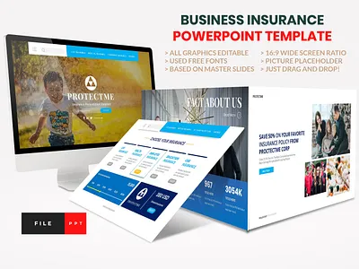 Insurance - Business Consultant PowerPoint Layout Design agent assurance business car care concept estate family finance health help hospital insurance investment life medical money people plan