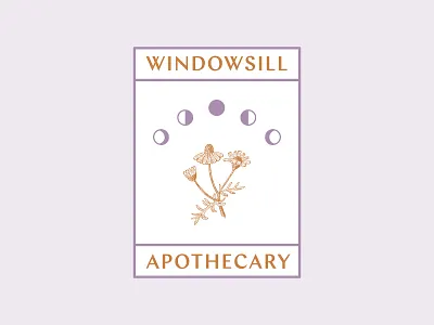 Windowsill Apothecary apothecary botanical chamomile herbalism herbalist moon phases moons plant plants queer window windowsill witchy