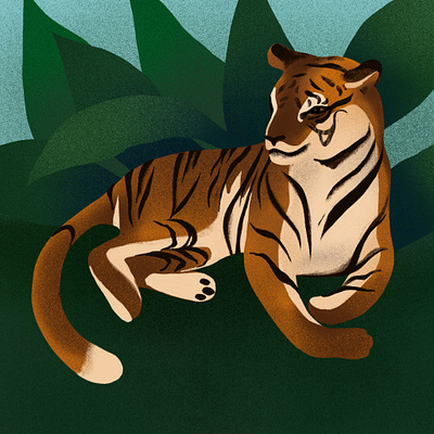 Tiger animal illustration digital art digitalart drawing drawingart illustration pixel art procreate procreate app sketch