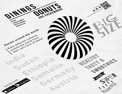 Dinings Donut basic design branding design illustration logo typography vector