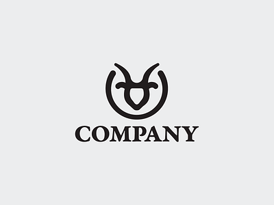 Dark Goat Logo animal dark design domestic farm goat horned horns logo logo design logos mascot sheep wild