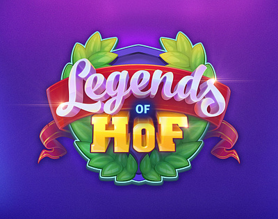 Legends of HoF Logo branding design game game art icon illustration logo mobile typography ui