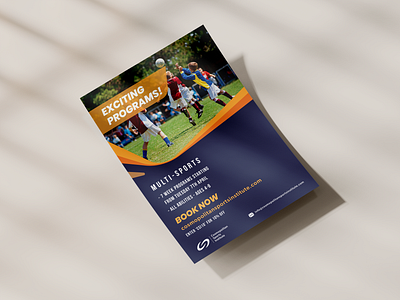 Cosmopolitan Sports Institute | Flyer advertising children colourful flyer friendly fun modern physical print design professional sports