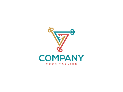 Key Master Logo closed design estate geometric guard key keys lock locked logo logo design logos mortgage property protection real estate security triangle