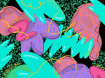 Weightless shapes art artwork colorful colors eighties illustration nineties pattern patterns retro shapes vintage
