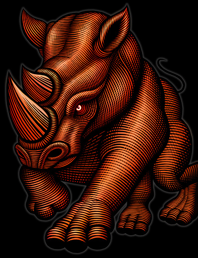 Break Point FC "Rhino" rash guard illustrations