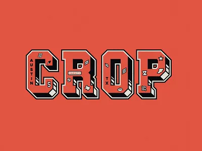 Varsity Letters CROP CON athletic branding crop design letterman logo sports typography varsity
