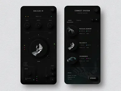 Prosthetics Operating System app neumorphism prosthetics scifi ui uidesign ux