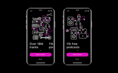 Login screen for a music app adobexd app dailyui ios login music app signup ui ux
