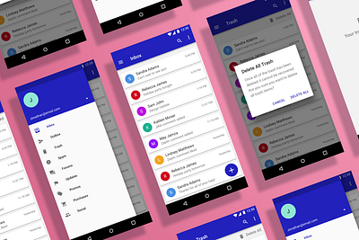 Android Message App android android app android app design android inbox app android modal application delete deletion flow fab google app google design inbox material material design material ui materialdesign message app messages messaging app ui modal