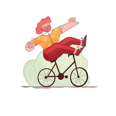 Bicycle Ride bicycle character cute dance funky happy non binary