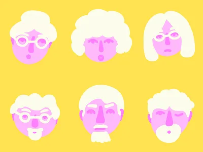 senior character cool crazy fun good illustration old pink senior