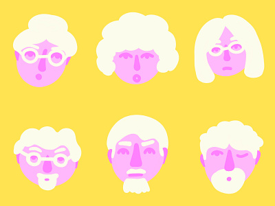 senior character cool crazy fun good illustration old pink senior