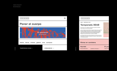 Teatro San Martín | Web branding fadu grid theater branding ui ux visual identity visual interface web