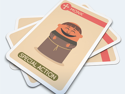 Of Knights and Ninjas Monk abbey card game castle family gems kickstarter medieval monk