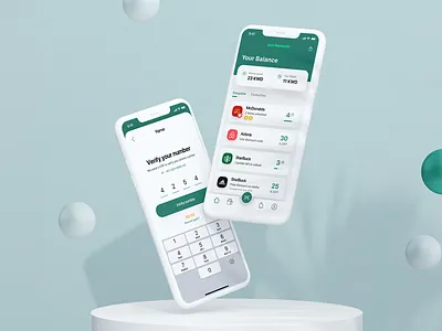 Mobile App UI - Rewards app card cart icons interface mobile order payment shopping statistics typogaphy ui ux